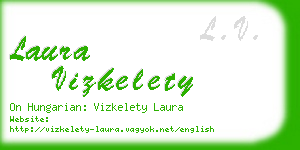 laura vizkelety business card